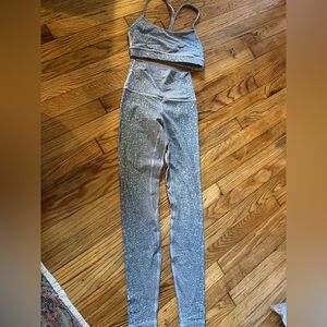 Lululemon Full length align leopard leggings & flow Y bra